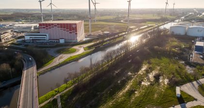 De site waar het nieuwe overslagcentrum zal komen