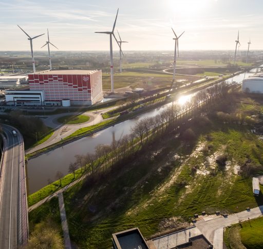 De site waar het nieuwe overslagcentrum zal komen