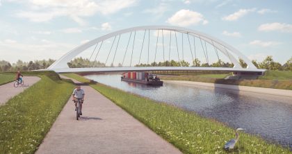 Image of the future road bridge Ooigem-Desselgem
